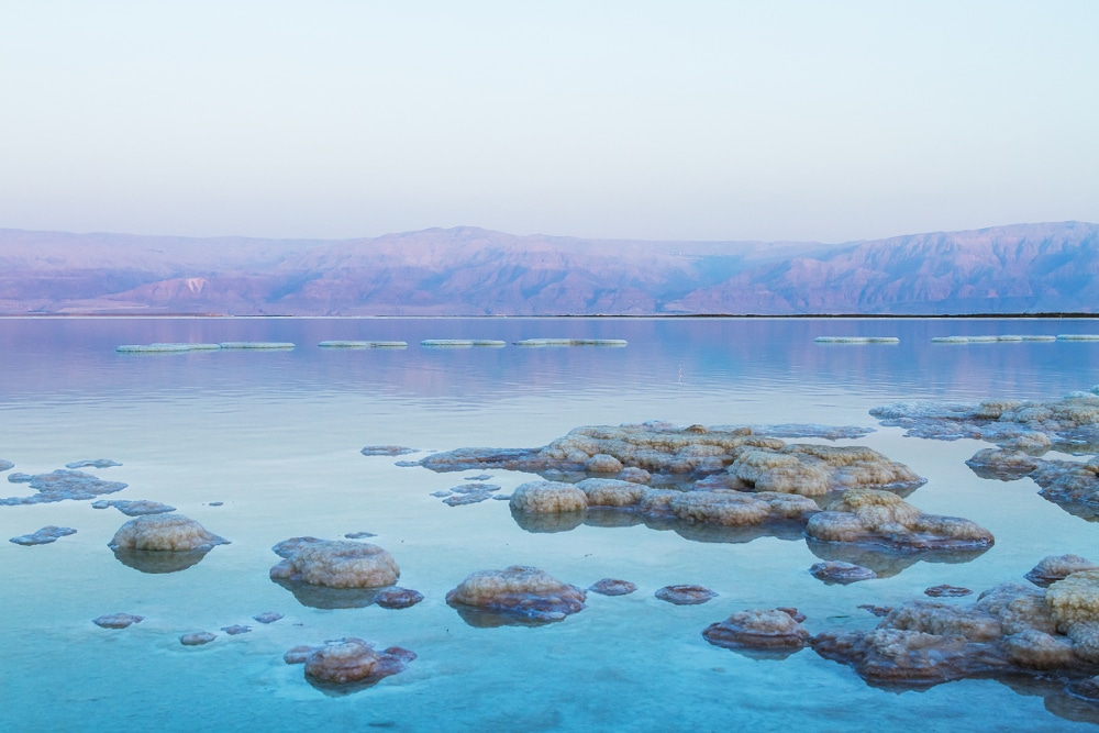 totes meer küste israel