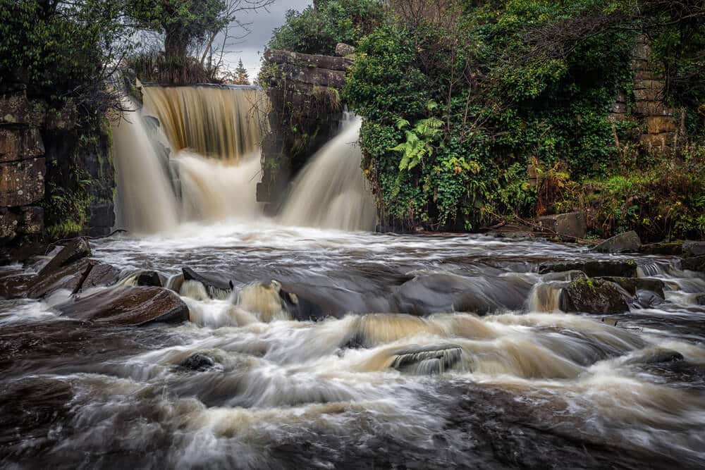 Wasserfall Penllergare Naturschutzgebiet, Wales