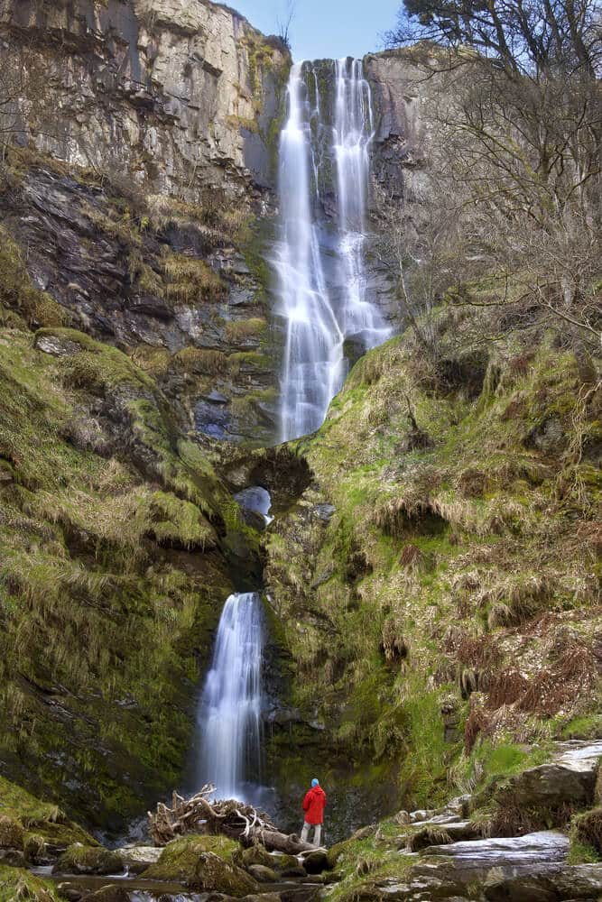 Wasserfall Pistyll Rhaeadr in Wales, England